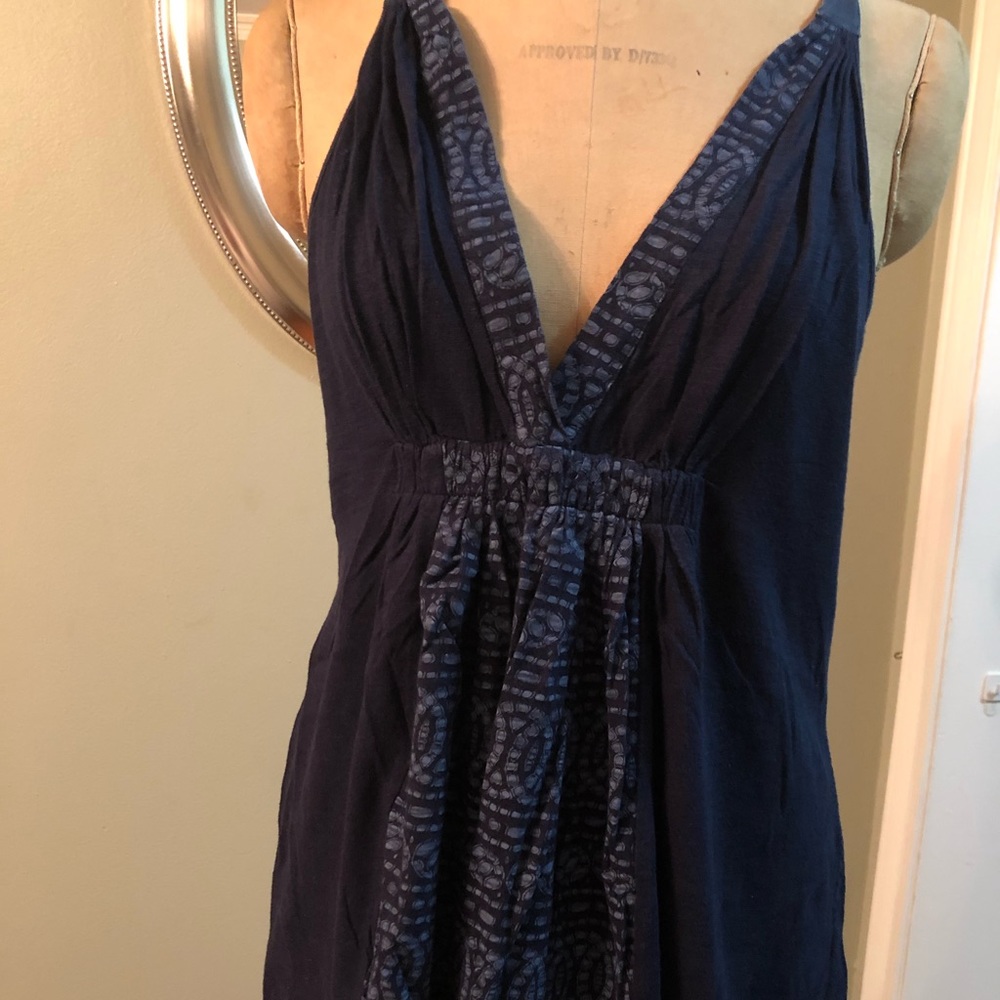 Anthropology top Navy blue “Niki” Large